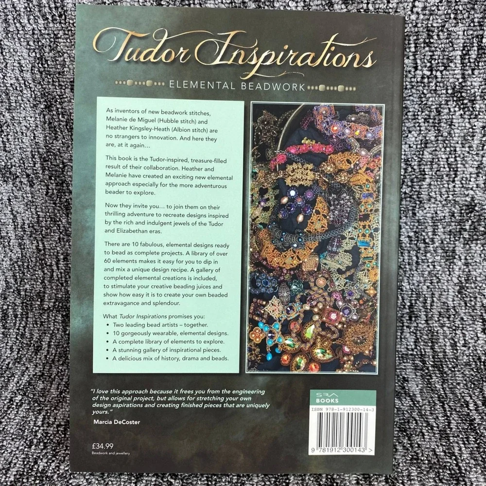 SRA Books Tudor Inspirations Elemental Beadwork Book OS Green Jewelry Projects